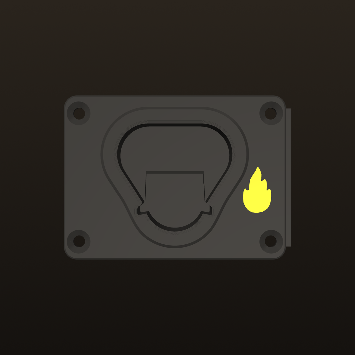 Ember & Layer M12 Battery Holster top view with countersunk screw holes