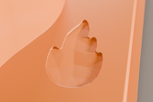 Close-up of the recessed faceted Ember & Layer flame on the M12 Battery Holster