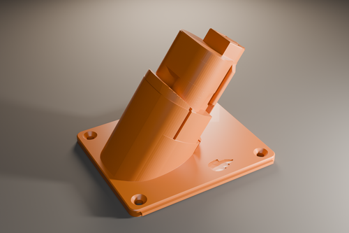 Ember & Layer M12 Tool Post in copper PLA with the recessed faceted Ember & Layer flame